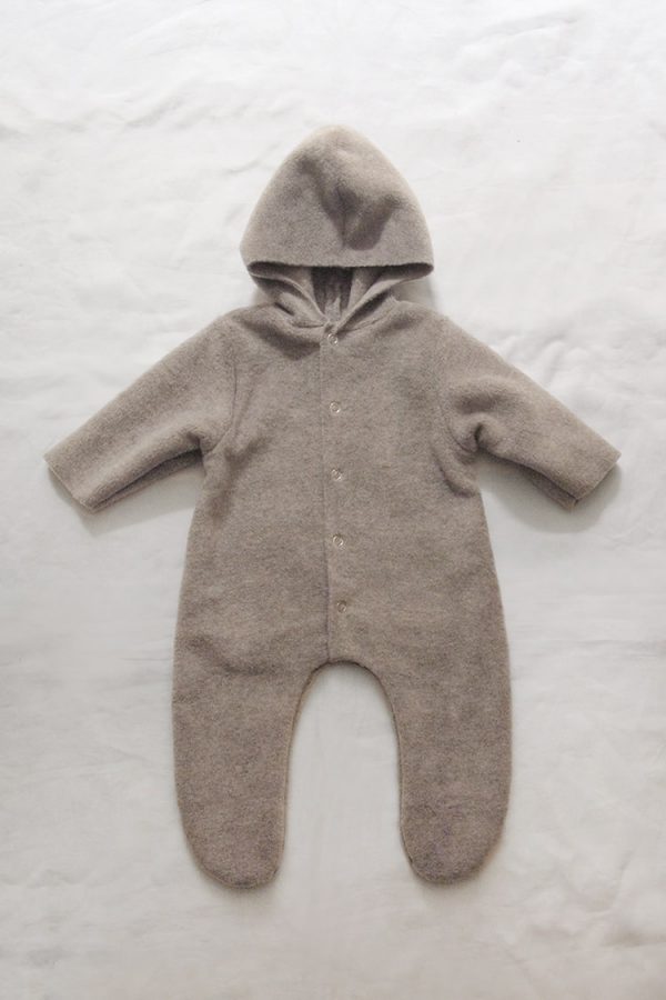 MAKIE - One Piece Hooded Jumpsuit - Fleece Jumpsuit Noel - Beige