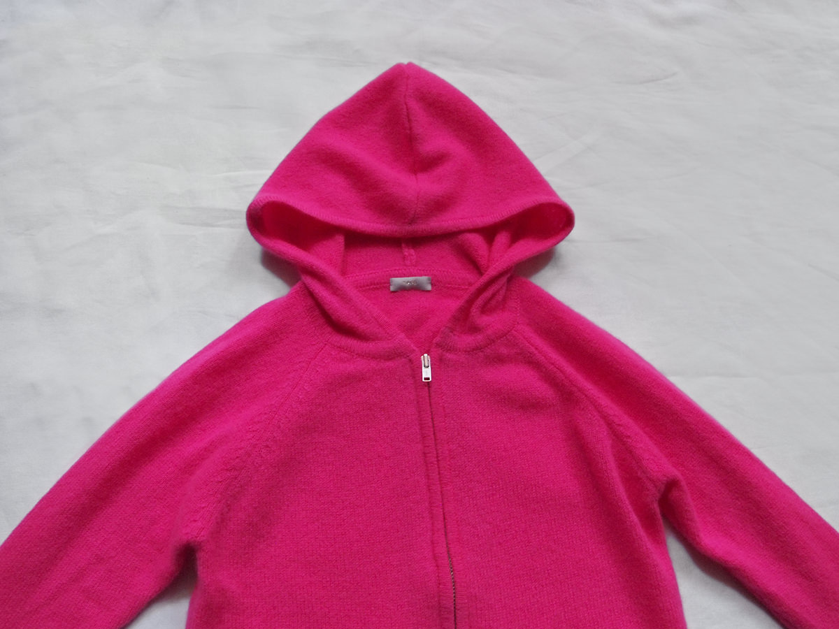 pink cashmere hoodie