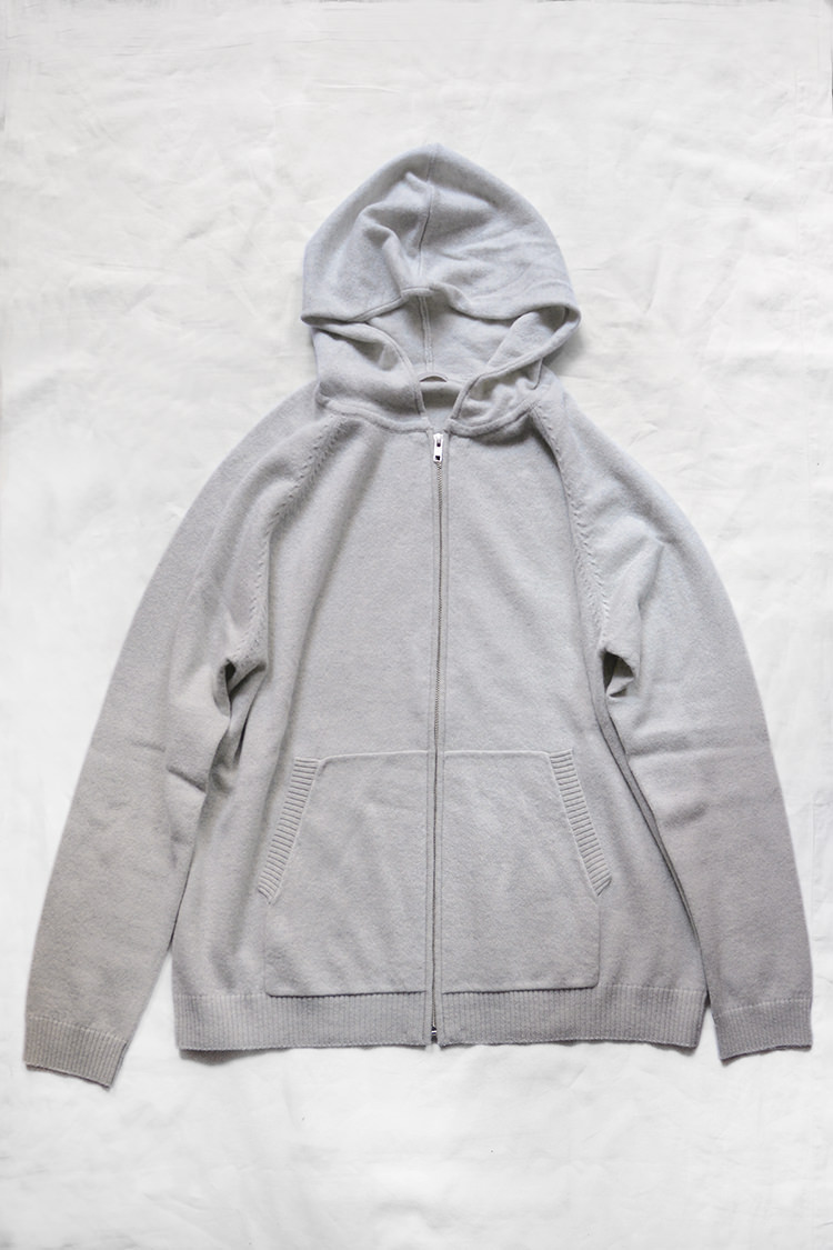 cashmere zip up hoodie