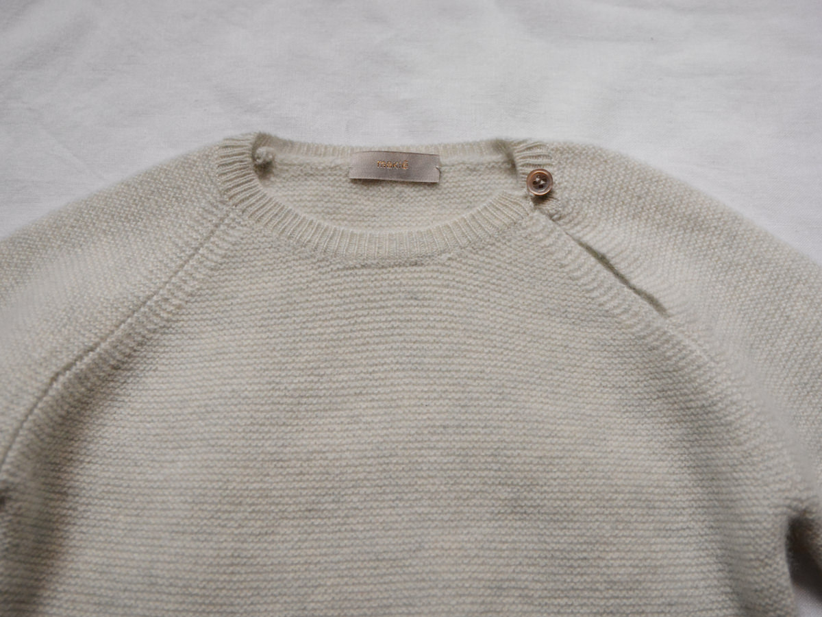 MAKIE Cashmere Top Gema - Ice - Fine Knit Cashmere Baby Sweater