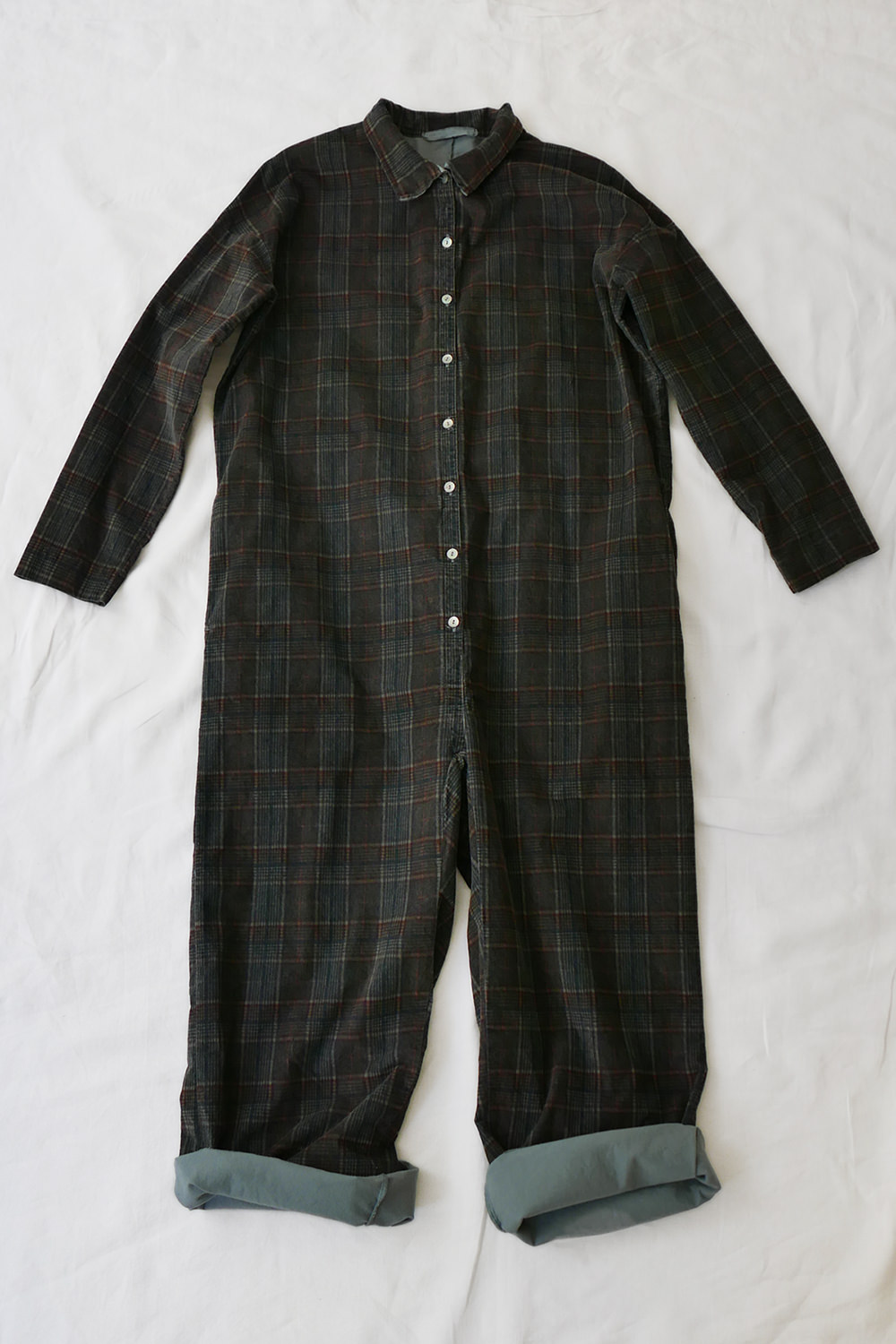 Album di Famiglia Women's - Tartan Velvet Jumpsuit Gray Check