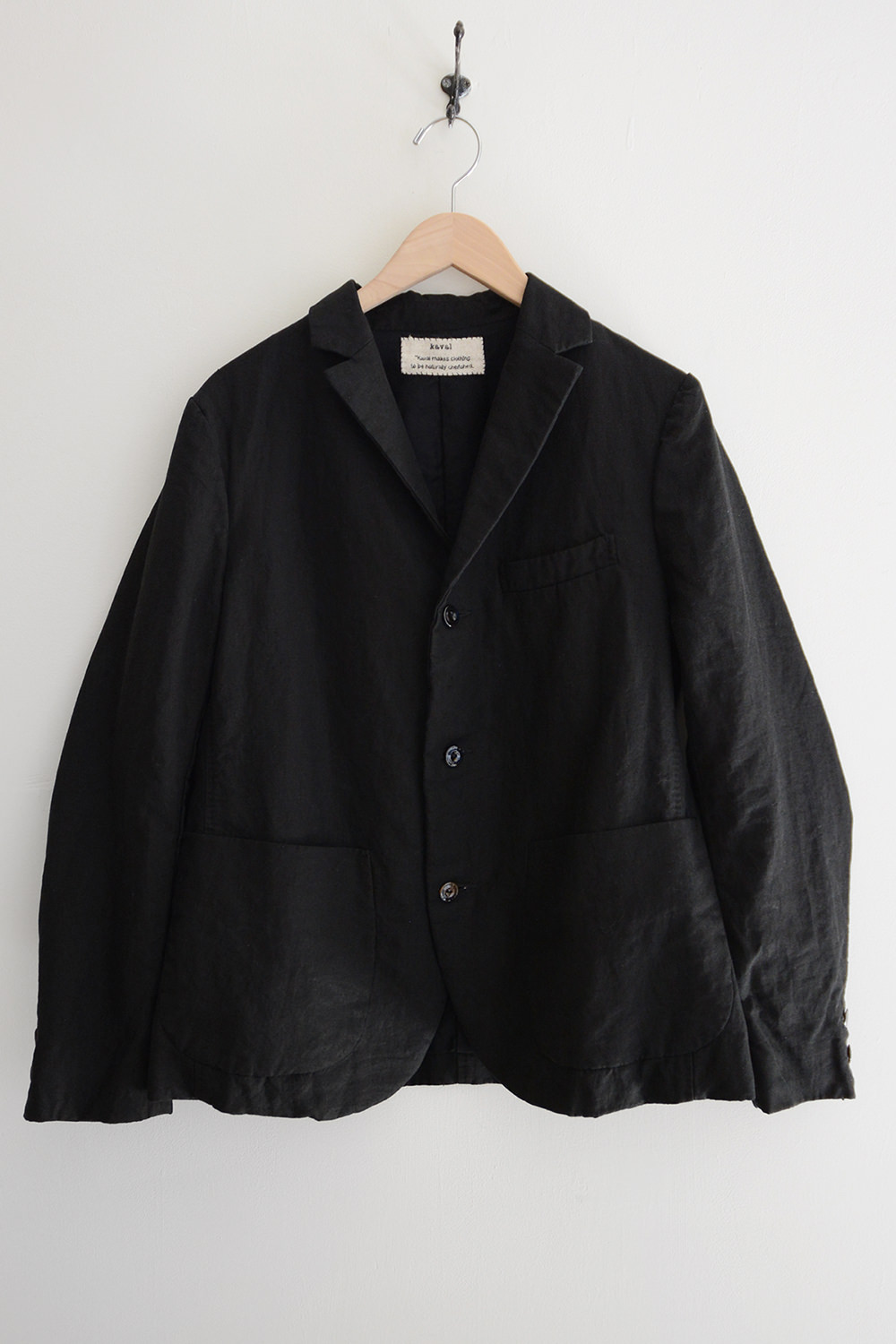 Linen Kenporon Jacket - Black Top Picture
