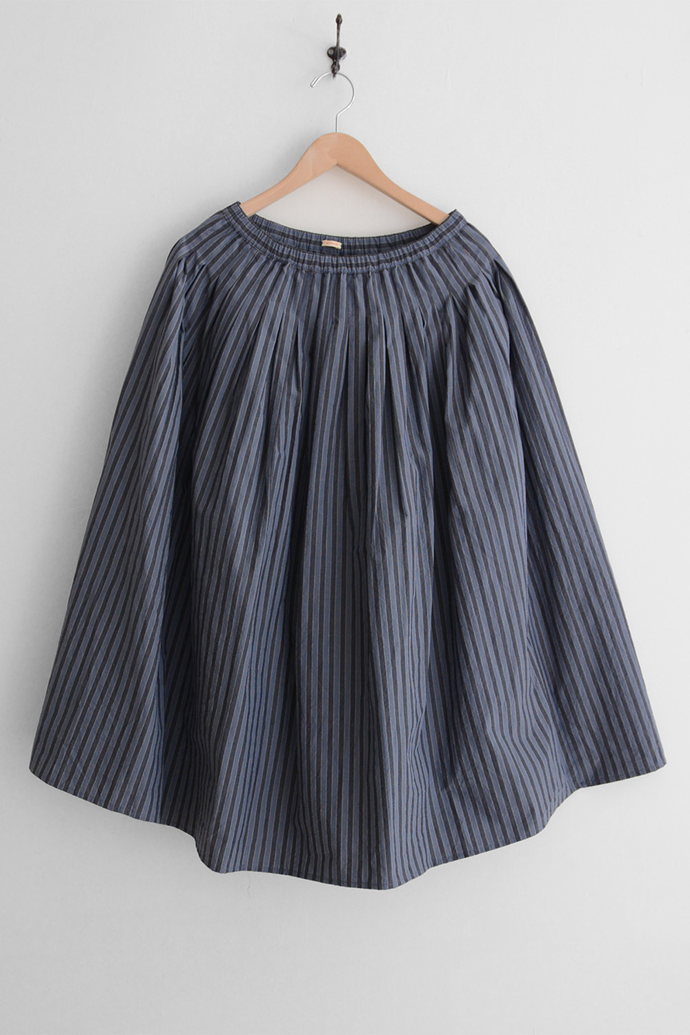 apuntob cotton skirt ash blue stripe top picture
